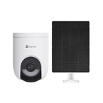 EZVIZ HB8c 2K+ Battery-Powered Pan & Tilt Wi-Fi Security Camera with Solar Panel - White - White