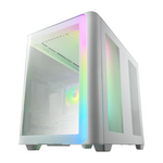 FSP M580 ARGB ATX Mid Tower Gaming Chassis - White - White