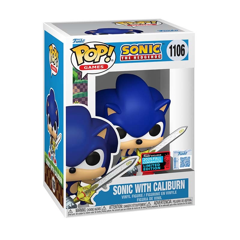 Funko Pop! Games: Sonic The Hedgehog - Sonic With Caliburn (Exclusive 2025 Fall Convention Limited Edition)