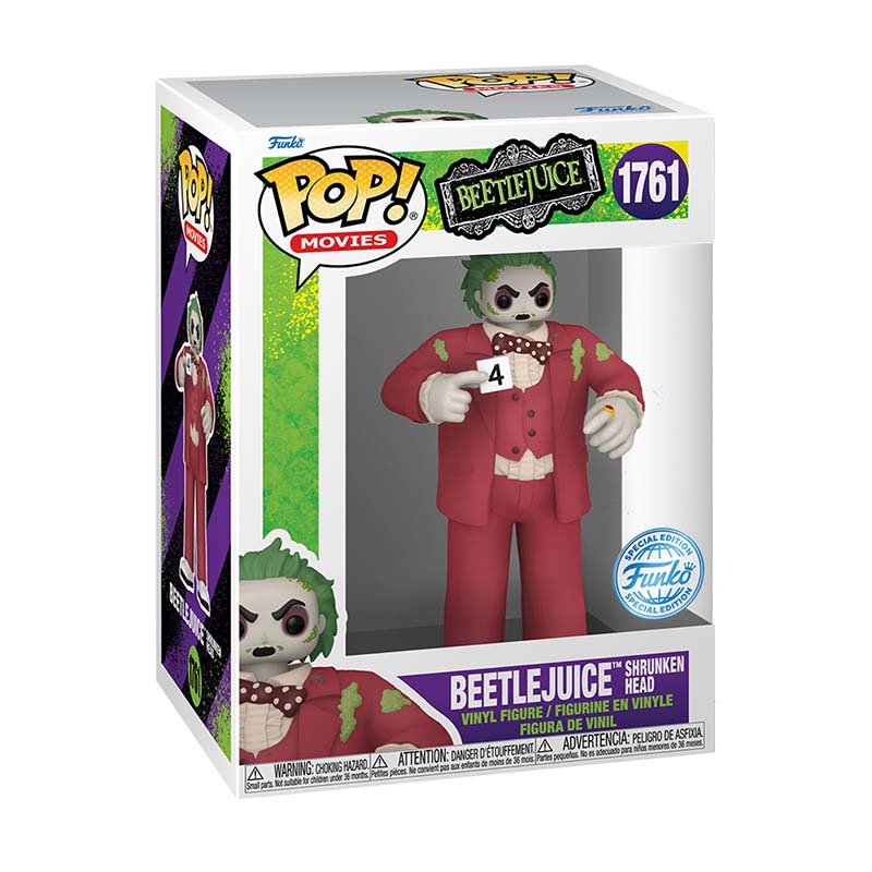Funko Pop! Movies: Beetlejuice - Beetlejuice Shrunken Head (Special Edition)