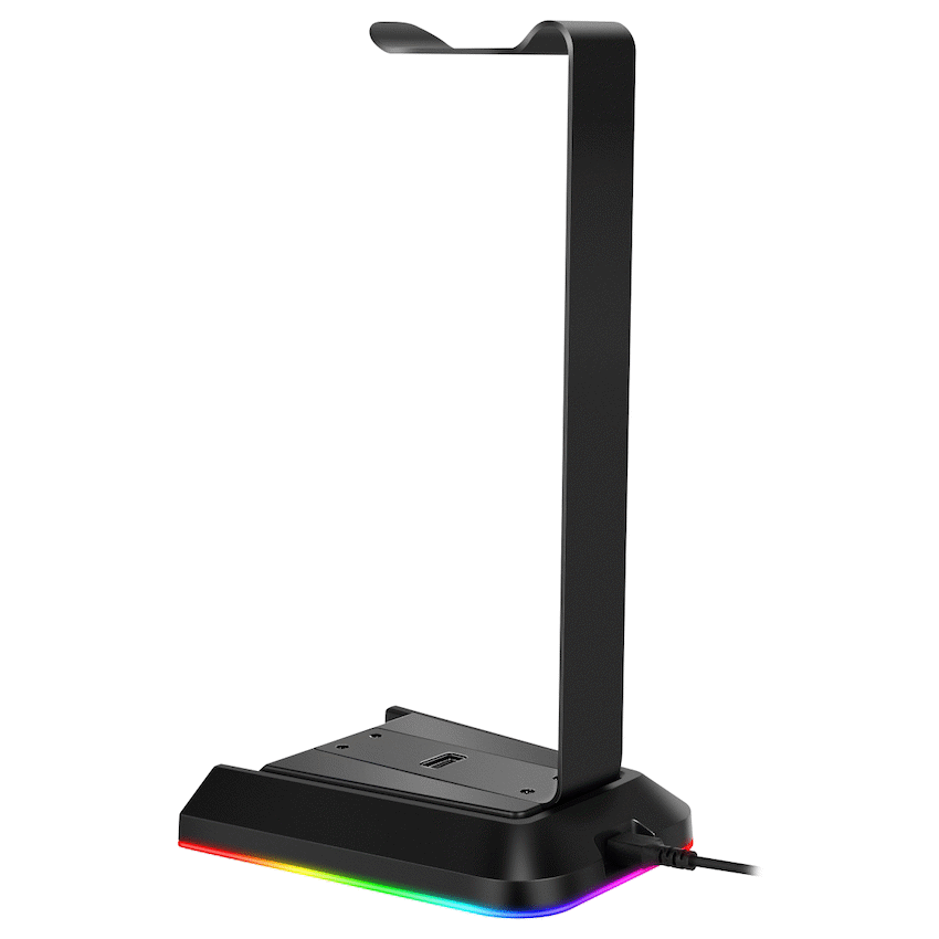 Gamer Zone RGB Headphone Stand - Black - Black