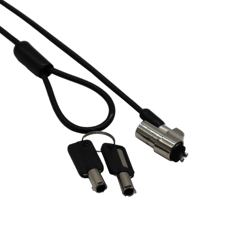 Gizzu 1.8m T-Bar Laptop Cable Lock Master Key Compatible - Black
