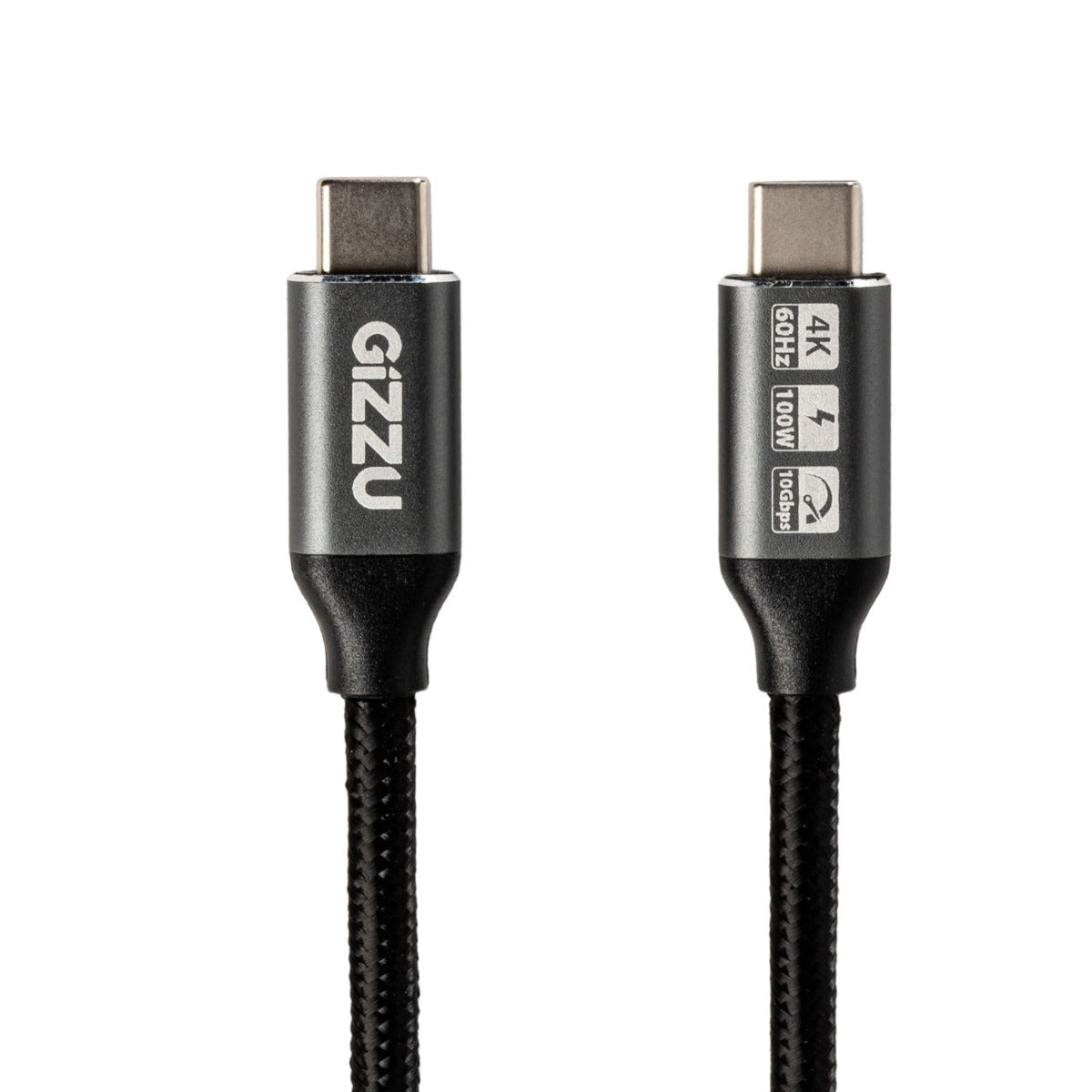 Gizzu 100W 10Gbps Type C 2m Cable - Black