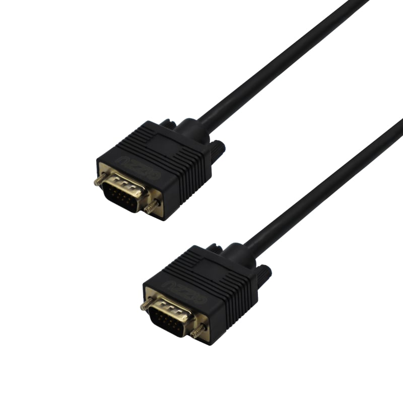 Gizzu 1080P VGA to VGA 1.8m Poly Display Cable - Black