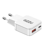 Gizzu 2-Port 20W GaN Wall Charger - White
