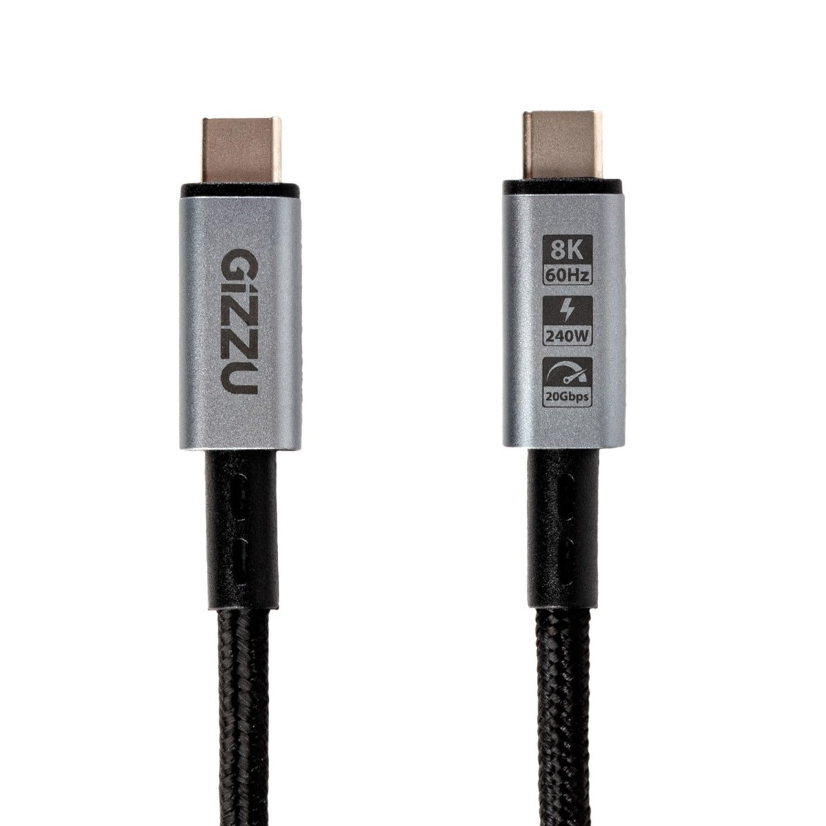 Gizzu 240W 20Gbps Type C 1m Cable - Black
