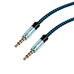 Gizzu 3.5mm AUX Cable 1.5m - Black/Blue - Blue