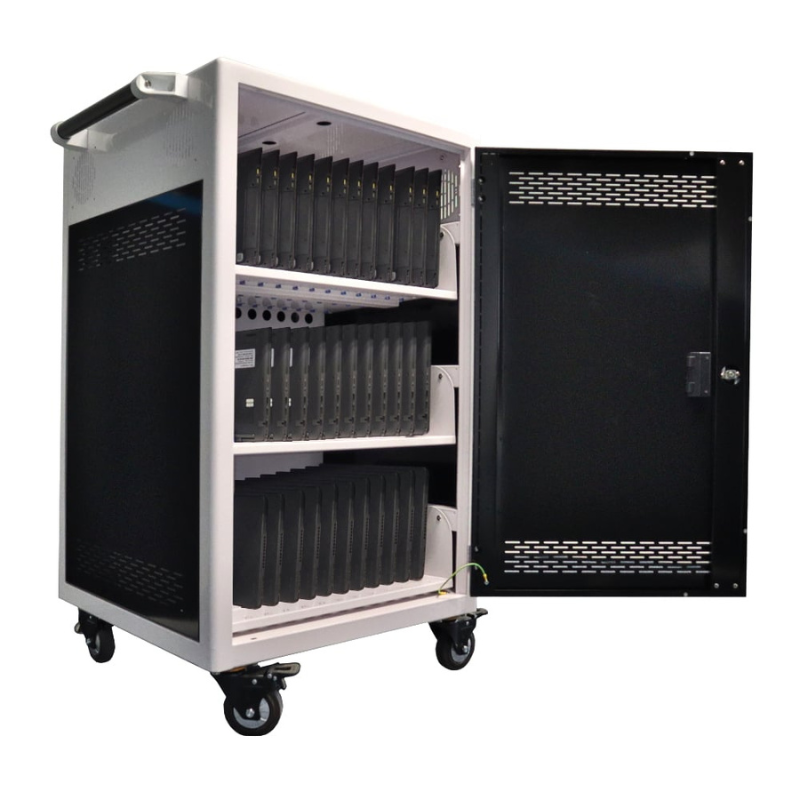 Gizzu 36 Bay Type C Storage Charging Trolley for 15.6’’ Laptops - Grey