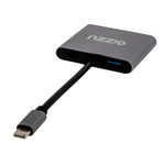 Gizzu 4-in-1 Type C to Dual HDMI Hub - Grey