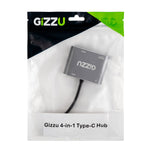 Gizzu 4-in-1 Type-C to HDMI/VGA/USB3.0 Hub - Grey