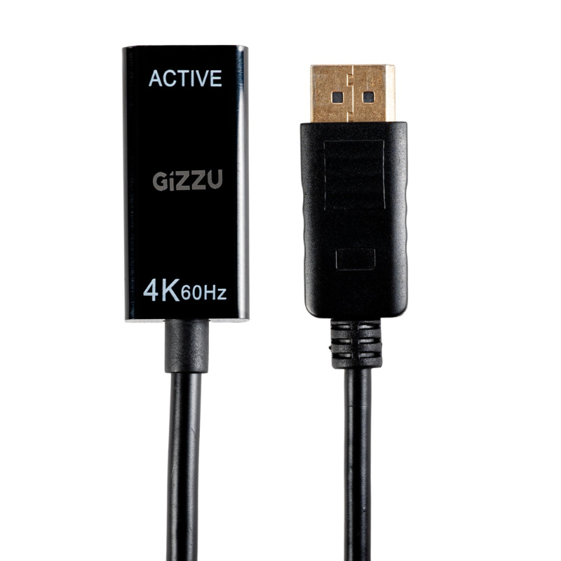 Gizzu 4K60Hz DisplayPort to HDMI Active Adapter - Black
