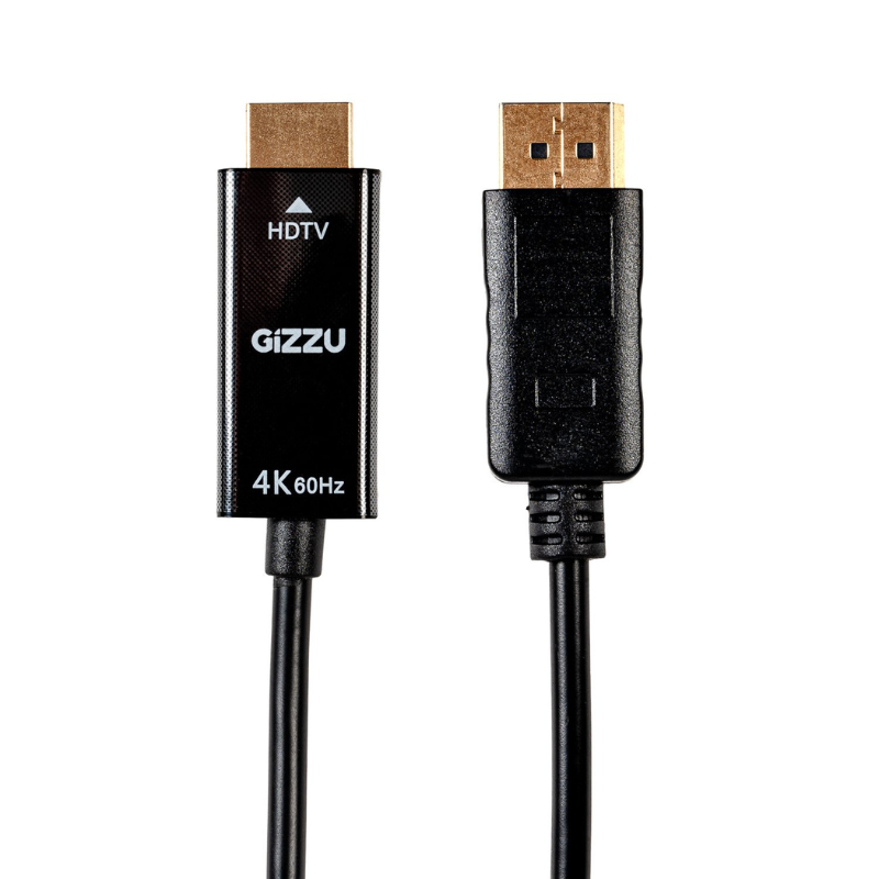 Gizzu 4K60Hz DisplayPort to HDMI Cable 1.5m - Black