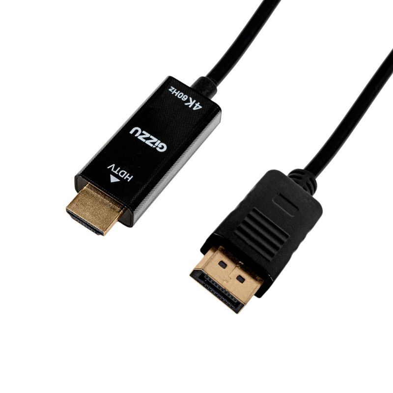 Gizzu 4K60Hz DisplayPort to HDMI Cable 1.5m - Black