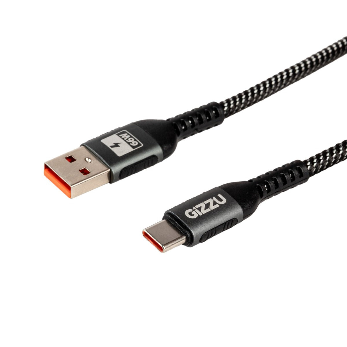 Gizzu 66W 480Mbps USB to Type C 2m Cable - Black