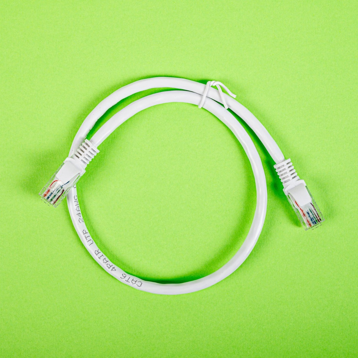 Gizzu Cat6 UTP Fly Lead Ethernet Network Cable 50cm - White - White