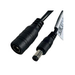 Gizzu DC 12V Male to Female 1.2M Power Cable - Black - Black