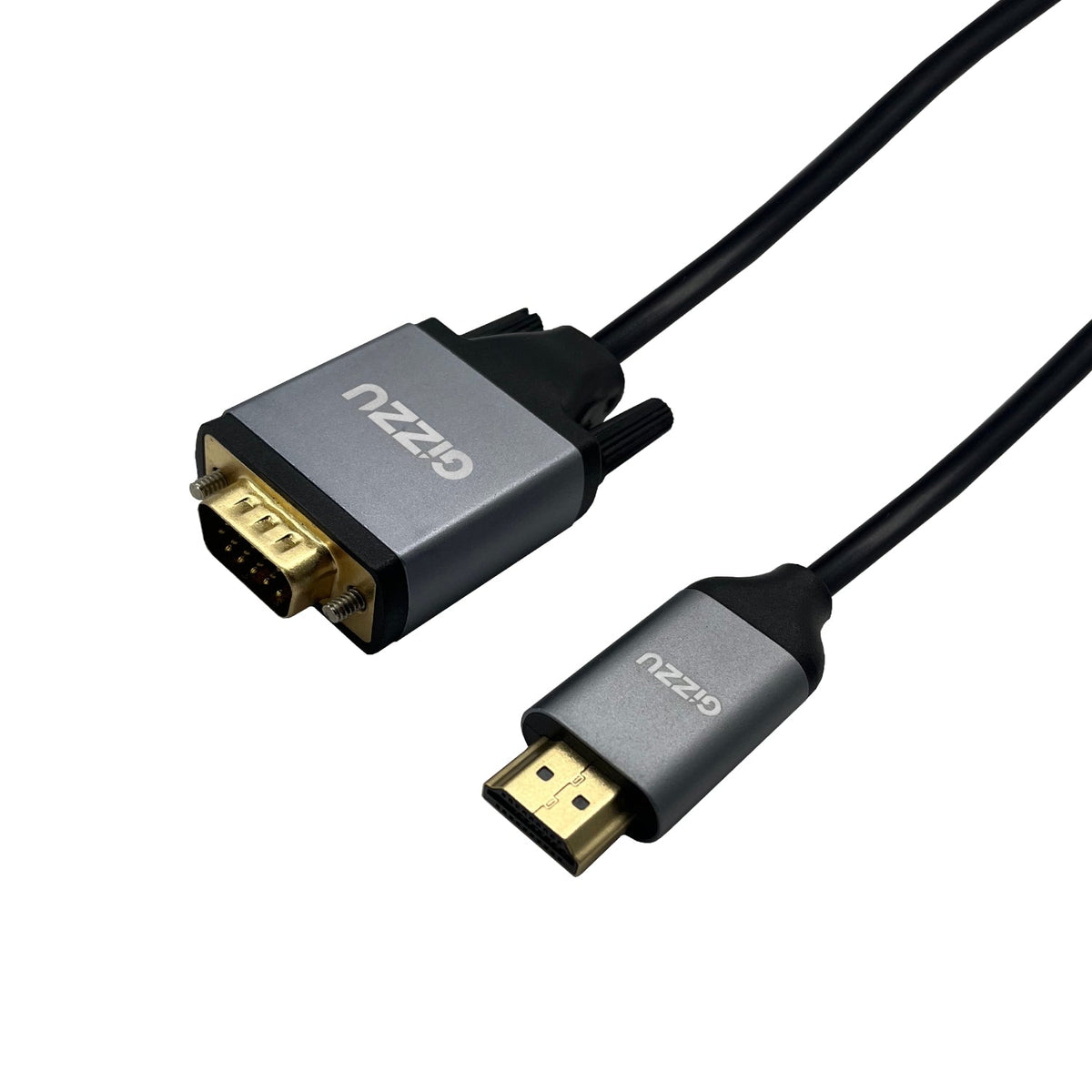 Gizzu Full HD HDMI to VGA Cable (1.8m) - Black - Black