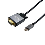 Gizzu Full HD Type-C to VGA Cable (1.8m) - Black - Black