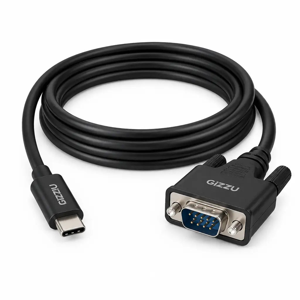 Gizzu Full HD Type-C to VGA Cable (1.8m) - Black