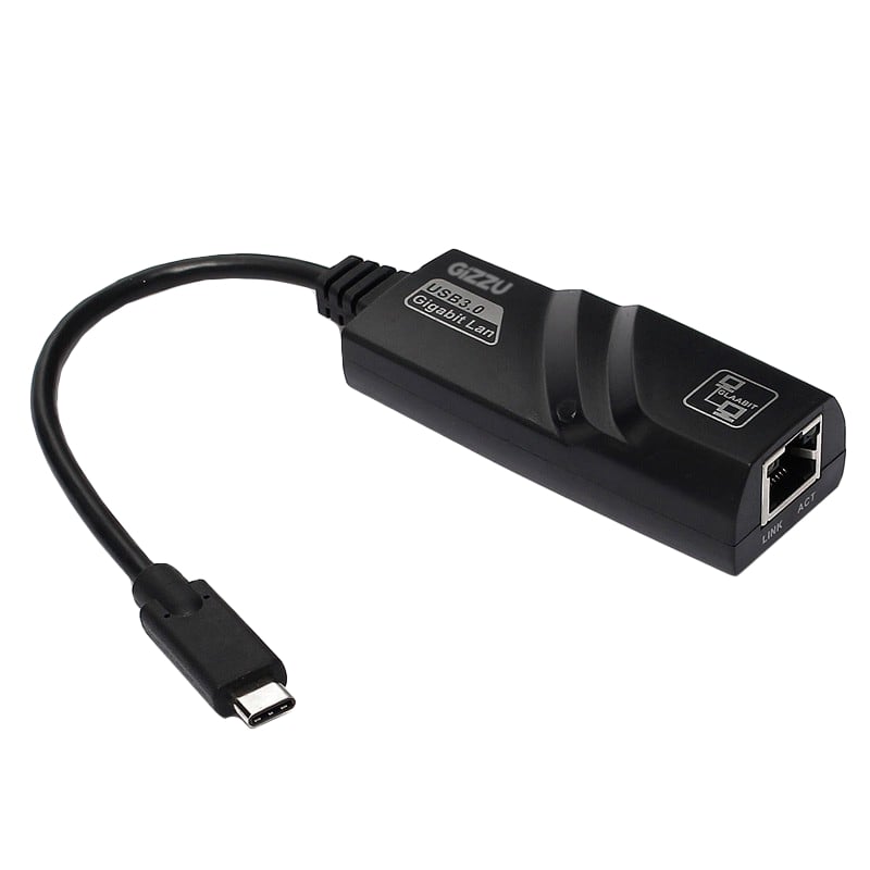 Gizzu High Speed Type C to Gigabit Adapter Poly - Black