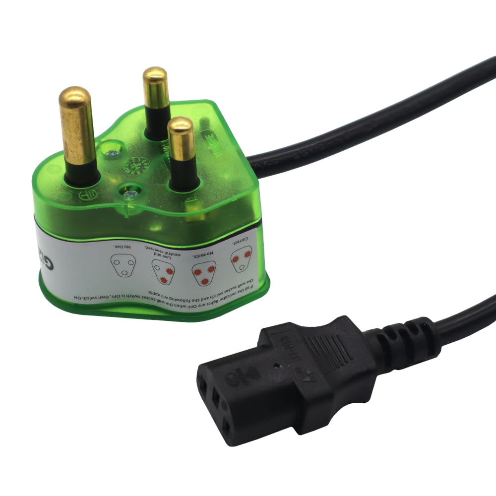 Gizzu Surge Protector 10A Kettle Plug Cable 1.5M - Black