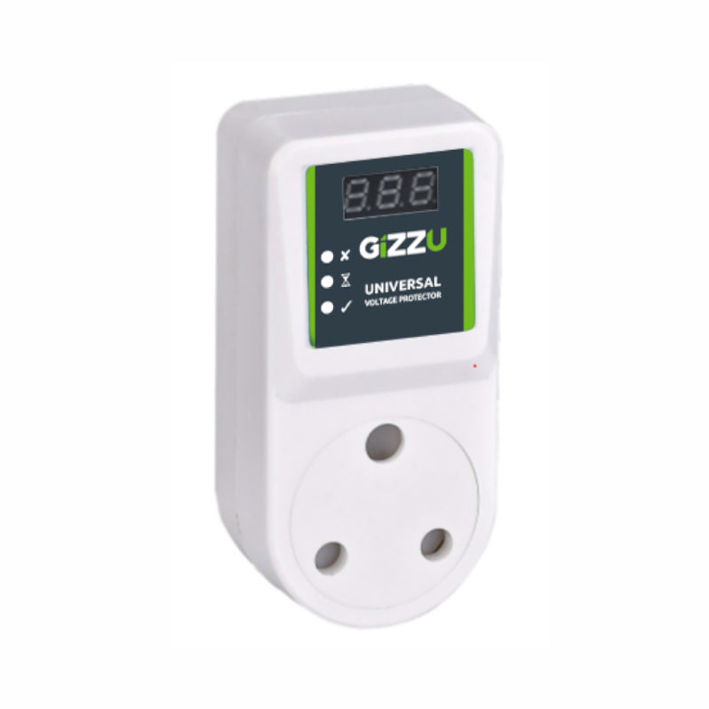 Gizzu Universal Voltage Protector Plug - White - White