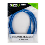 Gizzu USB 3.0 Extension Cable 2m - Blue