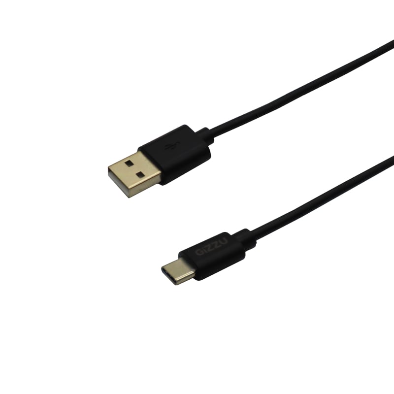 Gizzu USB to Type C Cable 2m - Black - Black