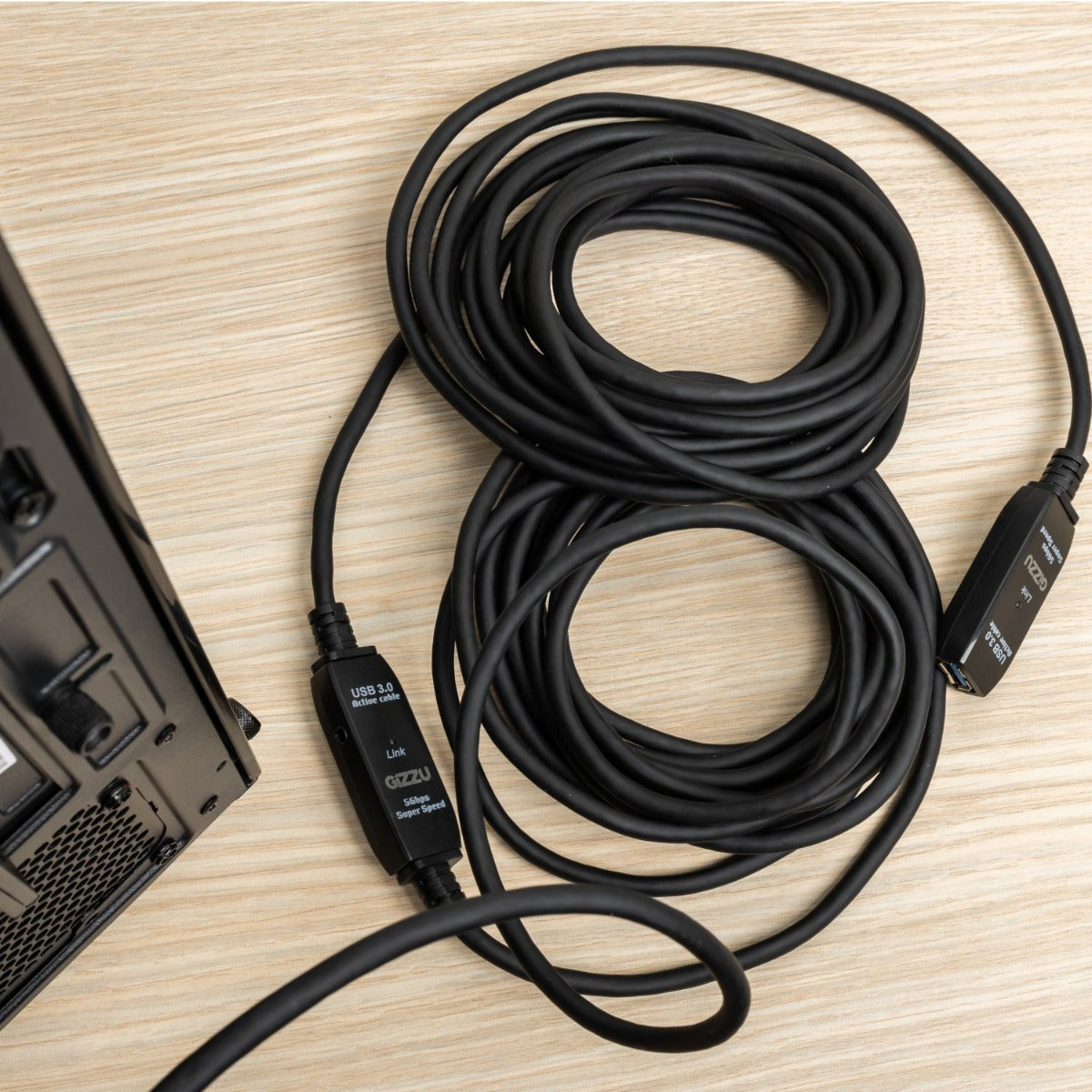Gizzu USB3.0 Active Extension Cable 10m - Black