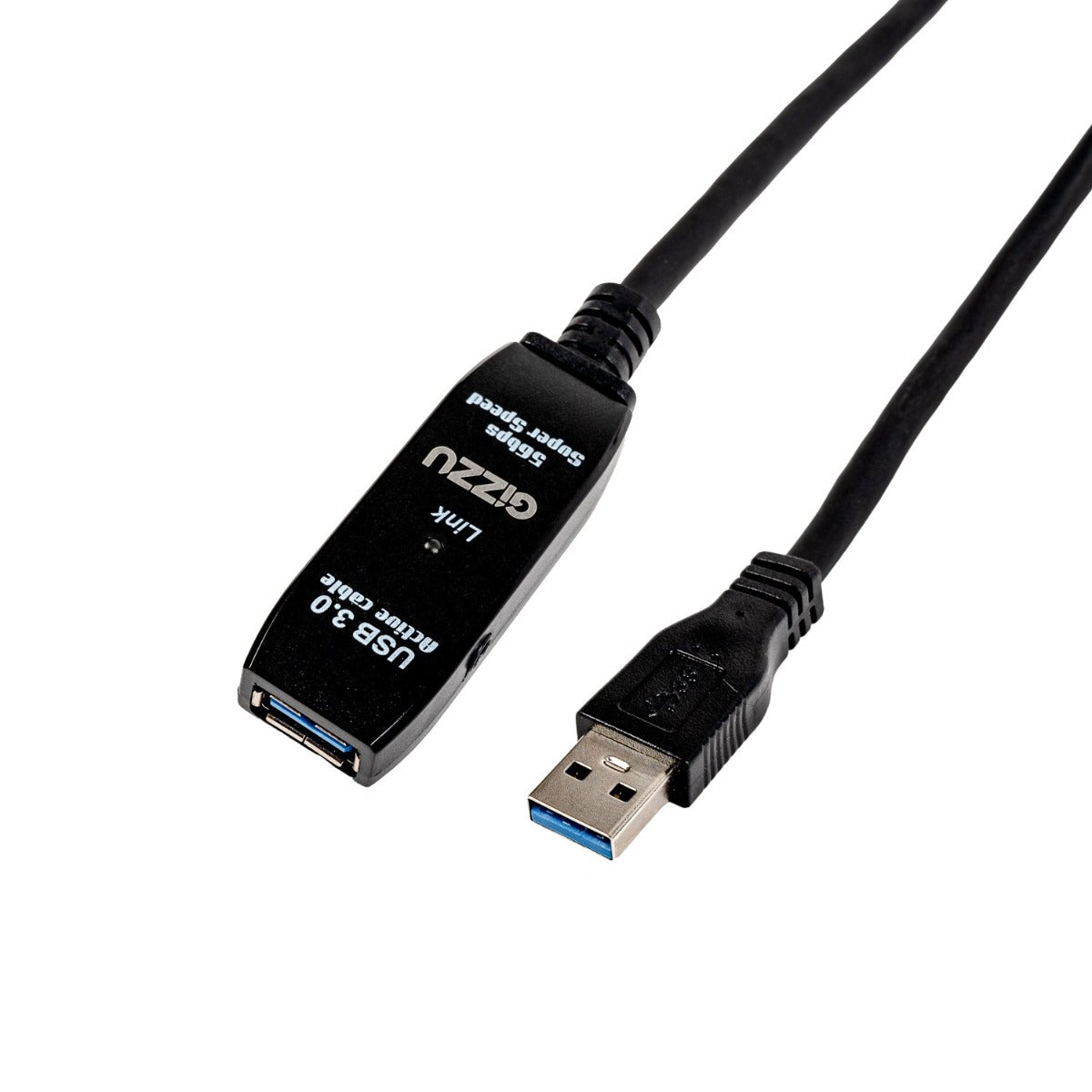 Gizzu USB3.0 Active Extension Cable 10m - Black