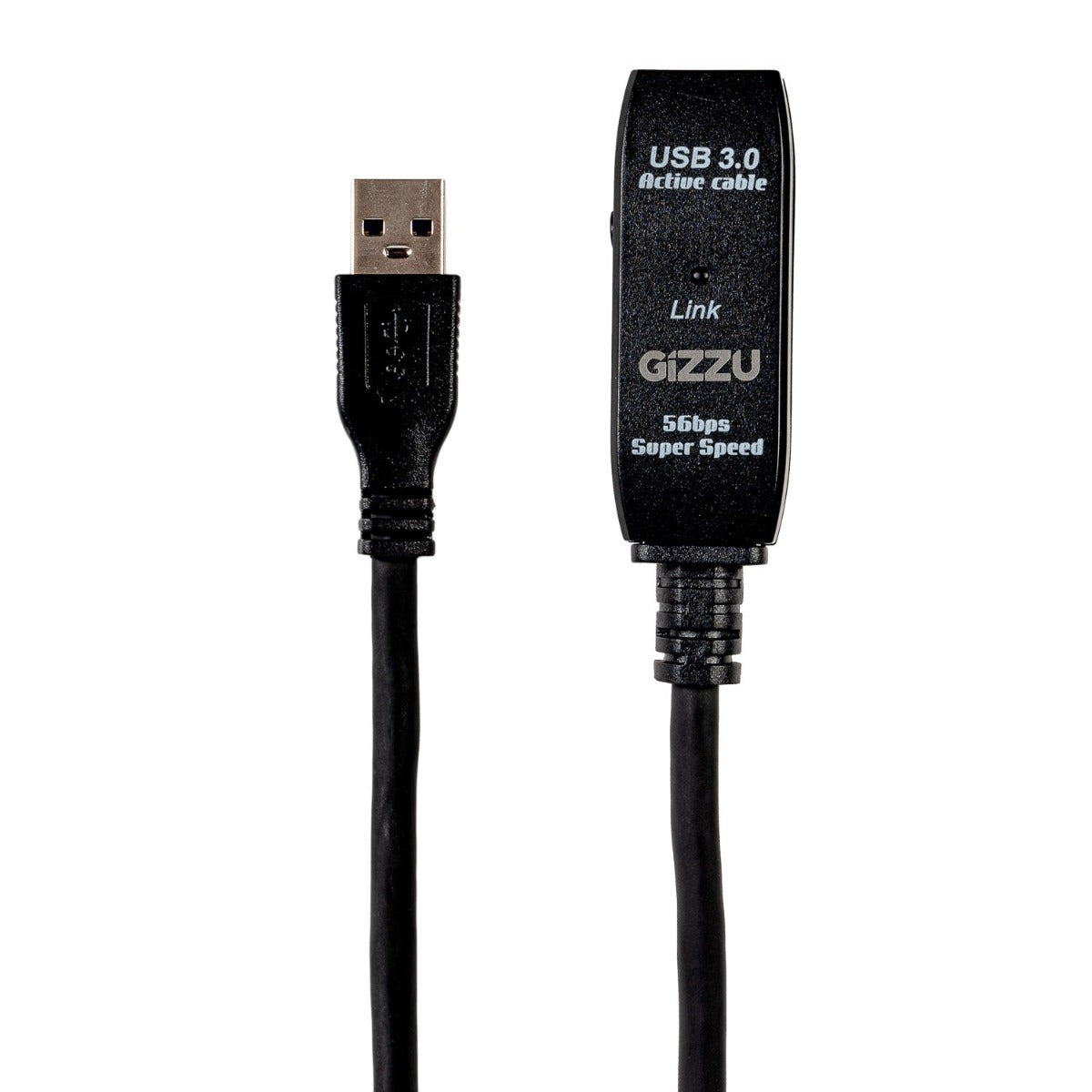 Gizzu USB3.0 Active Extension Cable 10m - Black