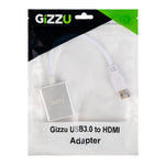 Gizzu USB3.0 to HDMI Adapter - Silver - Silver