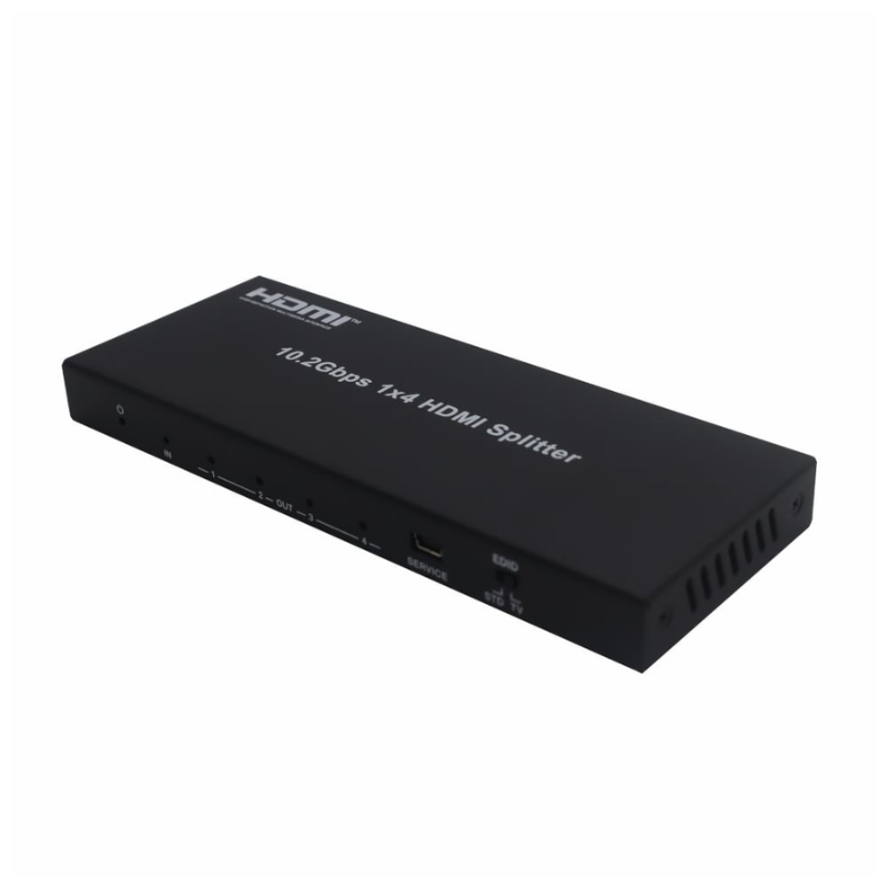 HDCVT 1x4 HDMI 1.4 Splitter 4K with EDID Management - Black