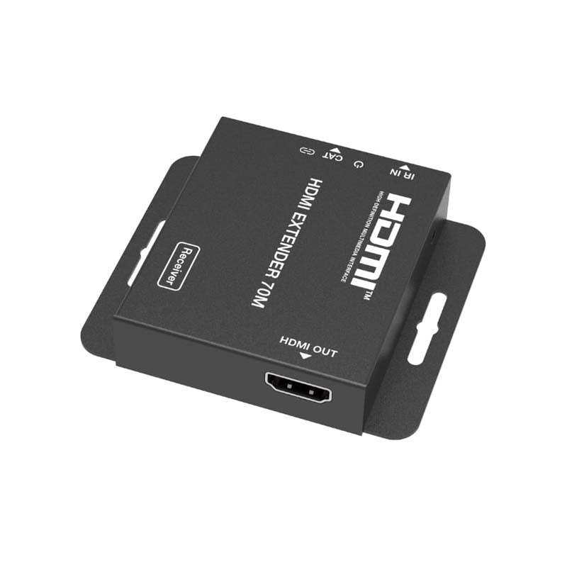 HDCVT HDMI 1.4 70m Extender with IR - Black - Black