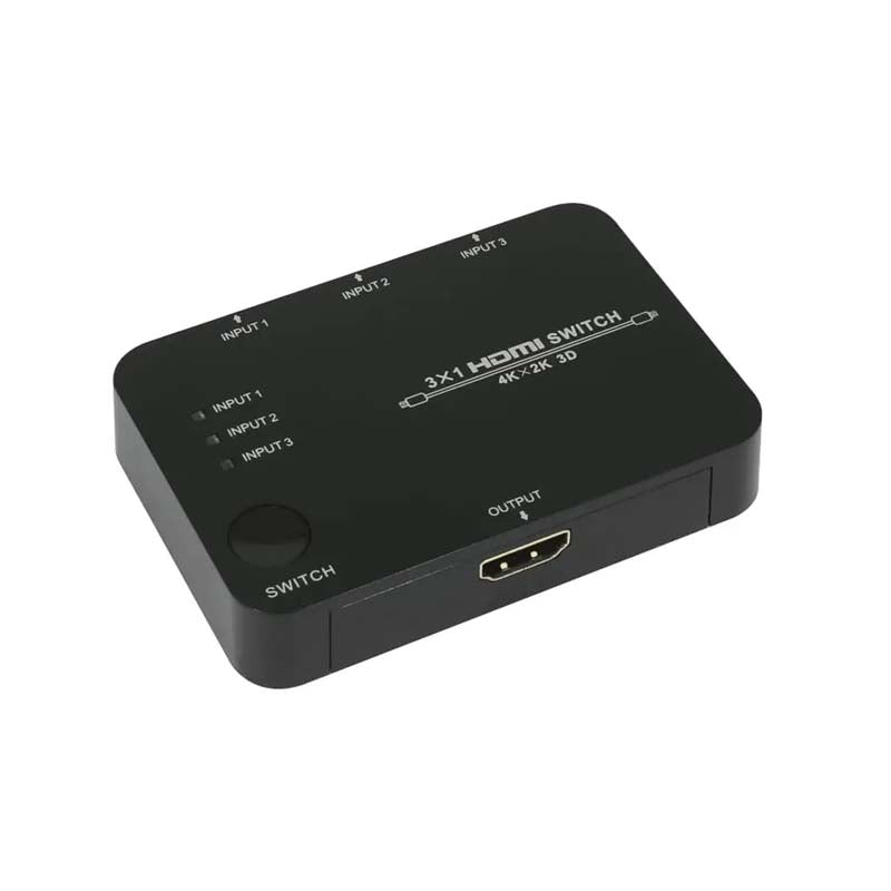 HDCVT HDMI 3 x 1 Switch - Black - Black