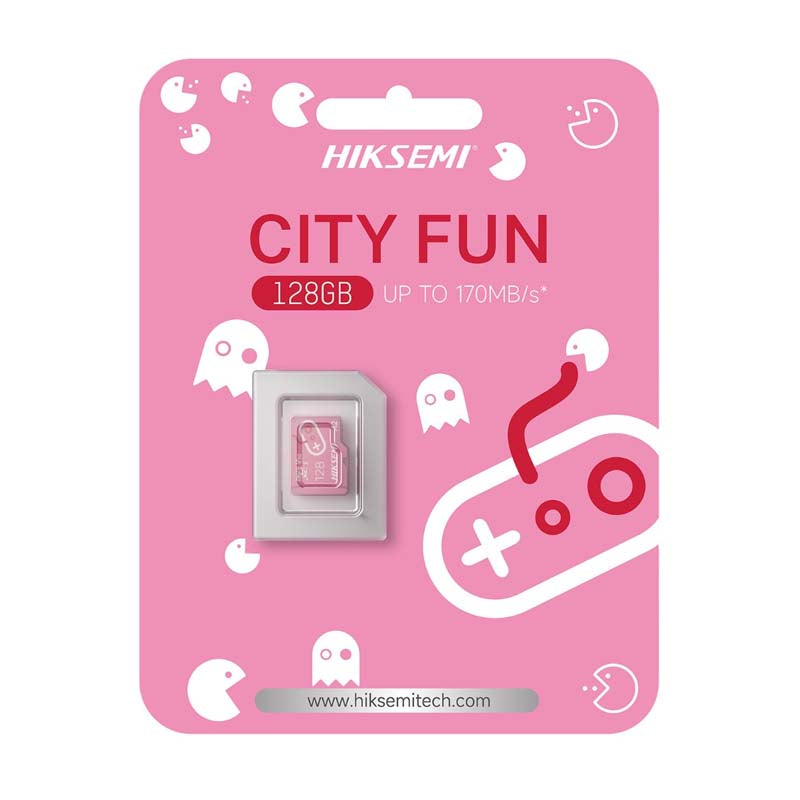 Hiksemi City Fun 128GB Class 10 MicroSDXC Memory Card - Pink