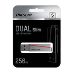 Hiksemi Dual Slim 256GB USB3.2 Flash Drive - Silver - Silver