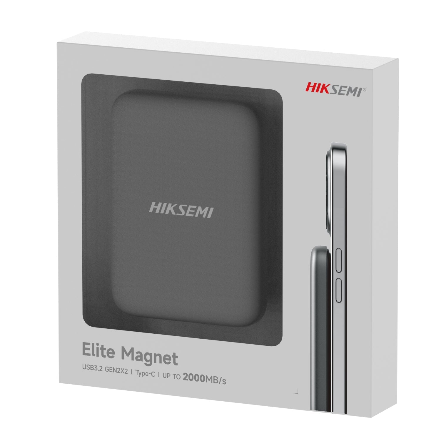 Hiksemi Elite Magnet 1TB USB Type-C Portable SSD - Grey