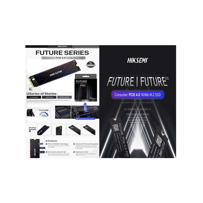 Hiksemi Future 512GB PCIe Gen4 NVMe Internal SSD - Black