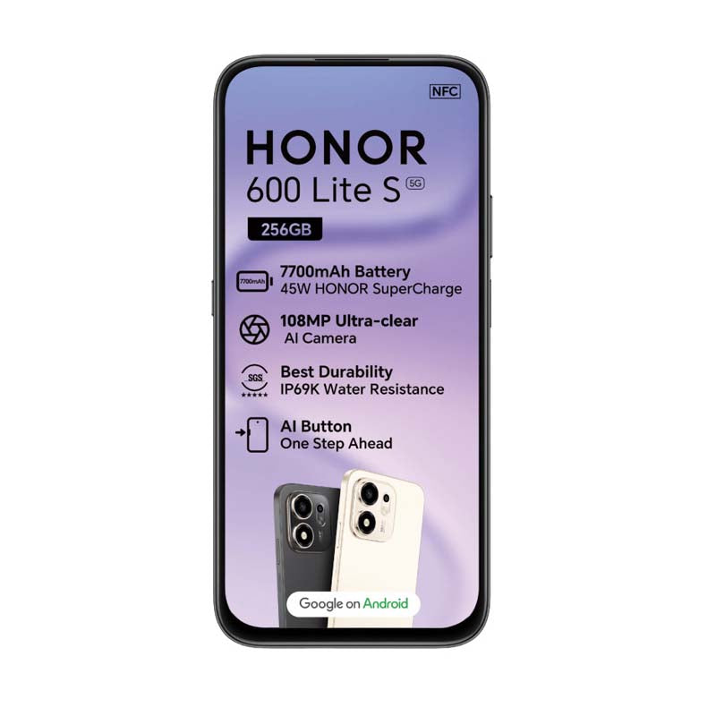 Honor 600 Lite S 5G Dual Sim 256GB - Velvet Black - Black