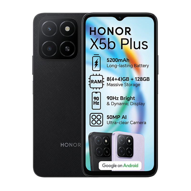 Honor X5b Plus 4G Dual Sim 128GB - Black - Black