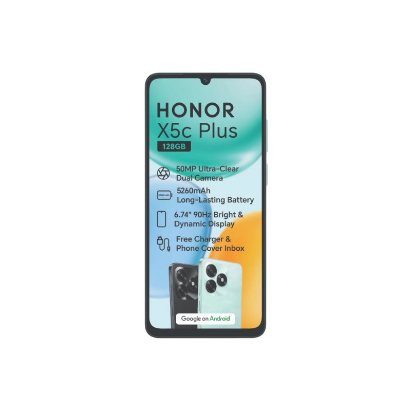 Honor X5c Plus 4G Dual Sim 128GB - Ocean Cyan - Ocean Cyan