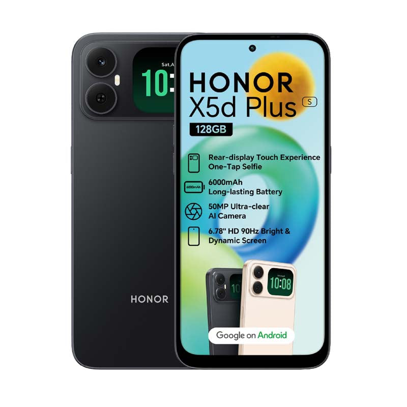 Honor X5d Plus s 4G Dual Sim 128GB - Midnight Black - Midnight Black