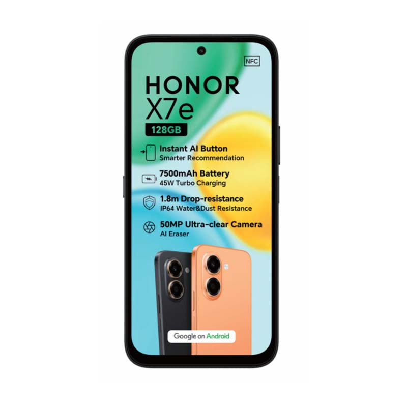 Honor X7e Black 6/128GB 4G + Watch21 + Budsx - Black