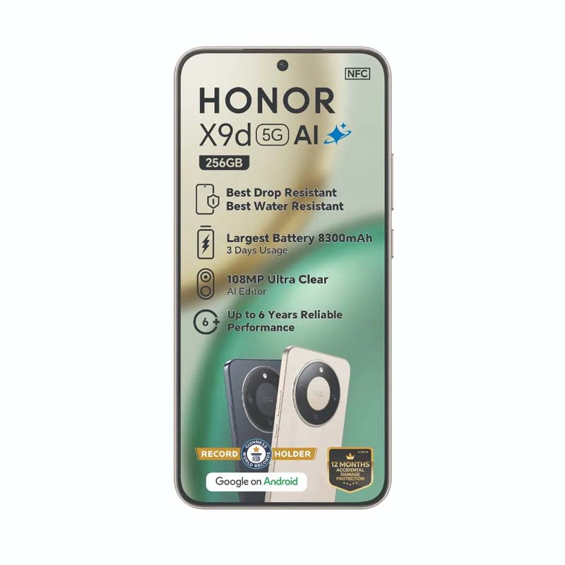 Honor X9d 5G Dual Sim 256GB - Sunrise Gold with Cable - Gold