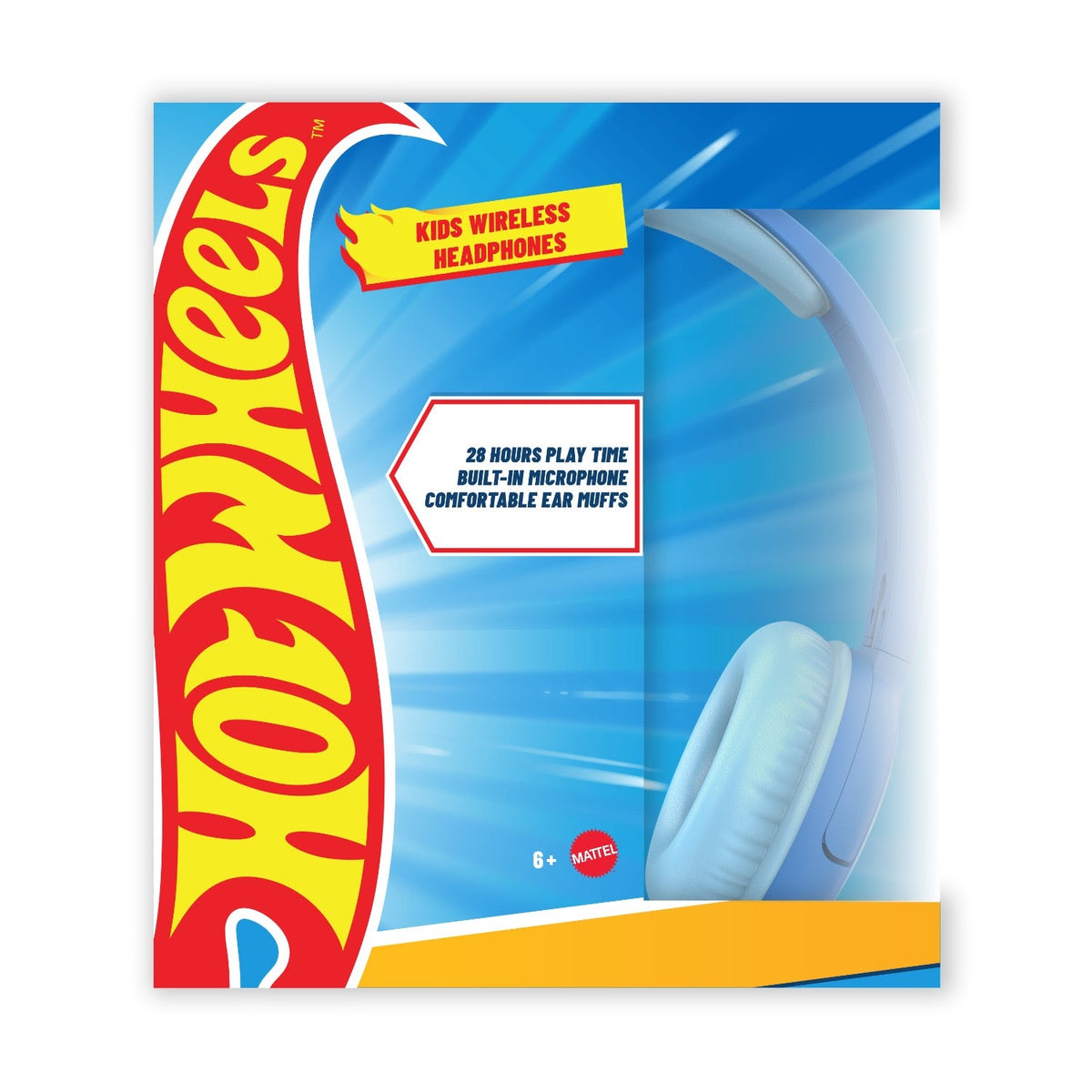 Hot Wheels Kids Wireless Headphones - Blue - Blue