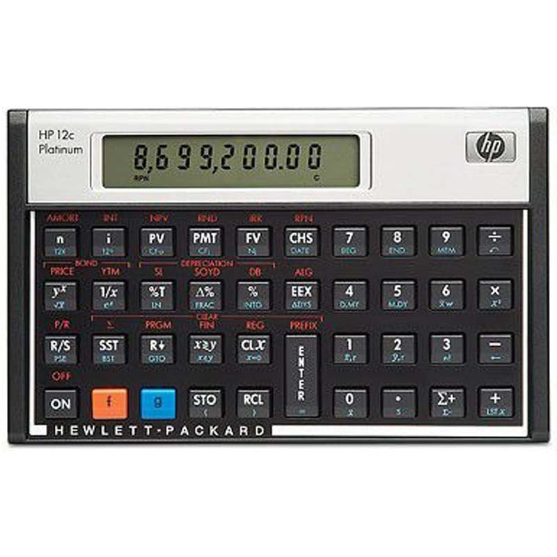 HP 12C Platinum Financial Calculator (Algebraic or RPN)
