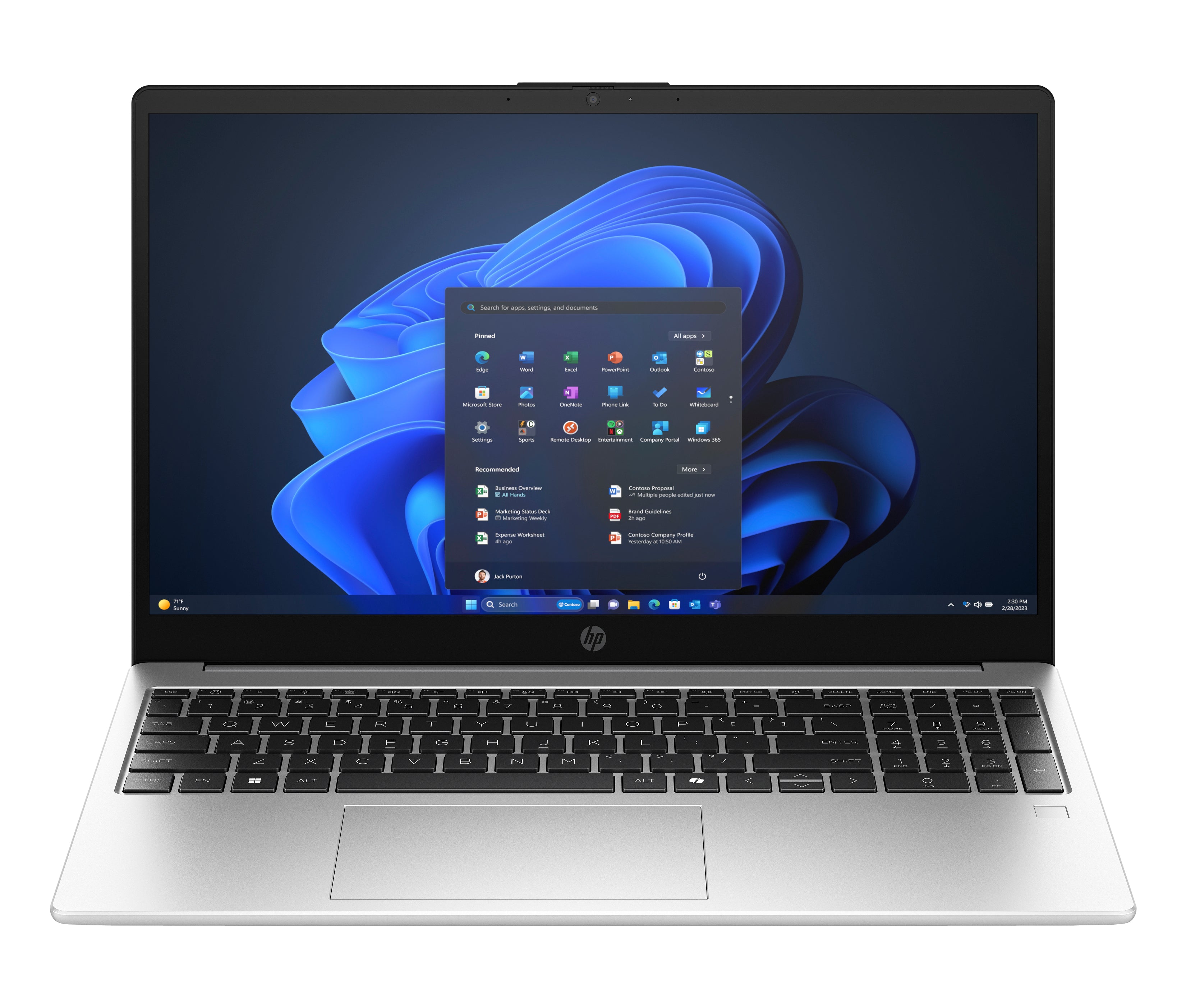 HP 255R G10 15.6-inch FHD Laptop - AMD Ryzen 3 7335U 512GB SSD 8GB RAM Win 11 Home Silver - Grey - Notebook