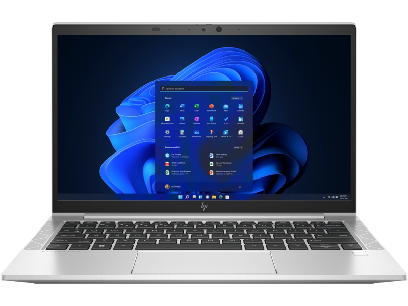 HP Elitebook 830 13.3 Inch i5 Laptop 8GB RAM 256GB SSD Windows 11 Pro - Silver - Silver