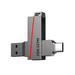 Hiksemi Dual Slim 256GB USB3.2 Flash Drive - Silver - Silver